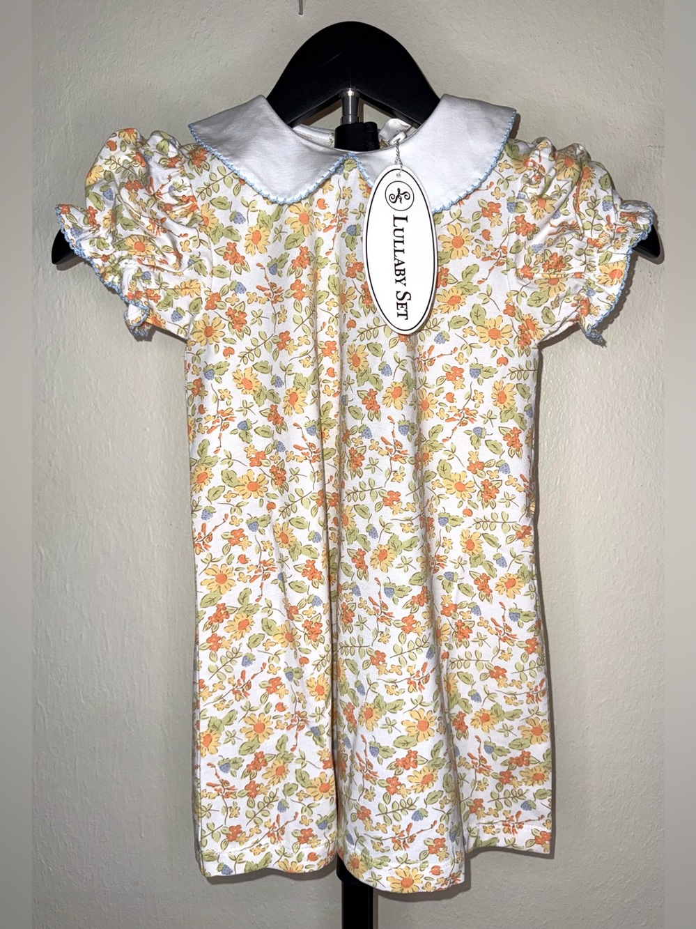 Lullaby Set “Hearthside Floral” Legacy Dress, Peter Pan collar, size 4T, NWT